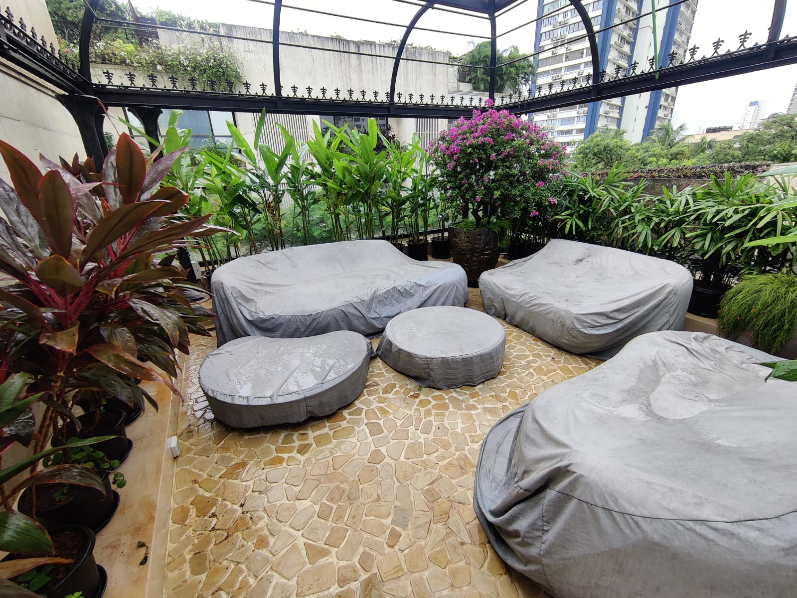 Elegant residential garden design at Mangal Aaditayan with landscape plantation features